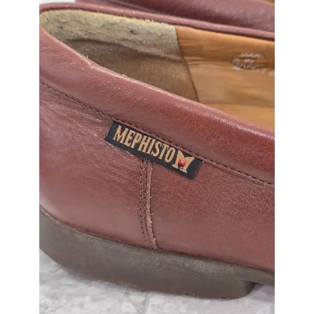 Men's MEPHISTO Henri Chestnut Brown Leather‎ Loafers Size US 11 EUR 10.5